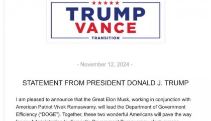 马斯克确认将领导“政府效率部”对抗官僚主义：你可不知道这将产生多大影响