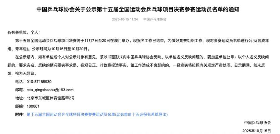 突发！王楚钦、林诗栋、梁靖崑、孙颖莎、王曼昱退赛
